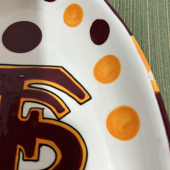 TCabells Too Magnolia Lane Collection GO NOLE Seminoles Football ServingTray EUC - Picture 2 of 8